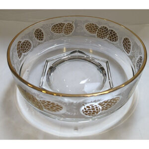 MCM Gold Acorn Serving Bowl Holiday Party Accents Great for your holiday Table